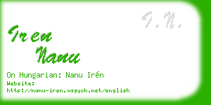 iren nanu business card