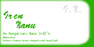 iren nanu business card